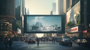 Large blank billboard photo