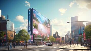Large blank billboard photo