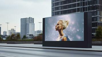 Large blank billboard photo