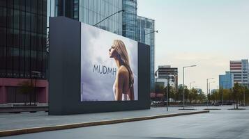 Large blank billboard photo