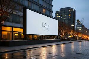 Large blank billboard photo