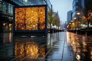 Large blank billboard photo