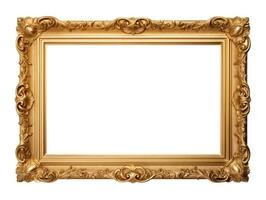 Old antique gold picture frame photo