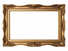 Old antique gold picture frame photo