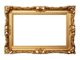 Old antique gold picture frame photo