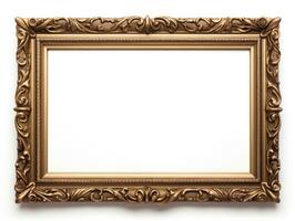 Old antique gold picture frame photo