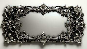 Luxury metal frame with ornament photo