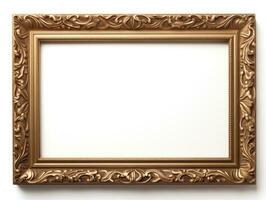Old antique gold picture frame photo
