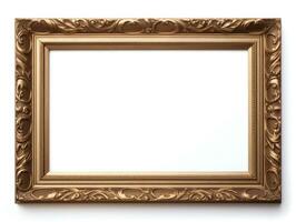 Old antique gold picture frame photo