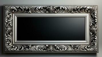 Luxury metal frame with ornament photo