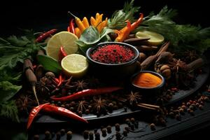 Spices and herbs photo