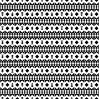 Geometric abstract vector illustration with ethnic stripe motif. Tribal seamless pixel pattern. Design for weaving and printing fabric. Black and white.