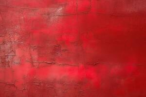 Dirty and weathered red concrete wall background texture. ai generated photo