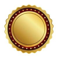 Vector modern gold circle metal badge, label and design elements