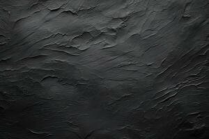Dirty and weathered black concrete wall background texture. ai generated photo