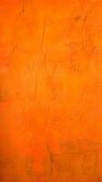 Dirty and weathered orange concrete wall background texture. ai generated photo