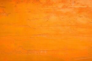 Dirty and weathered orange concrete wall background texture. ai generated photo