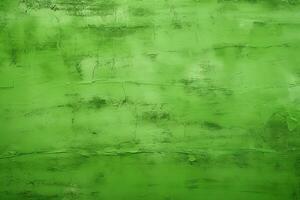 Dirty and weathered green concrete wall background texture. ai generated photo