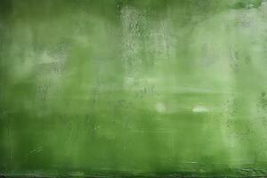 Dirty and weathered green concrete wall background texture. ai generated photo