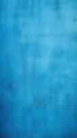 Dirty and weathered blue concrete wall background texture. ai generated photo