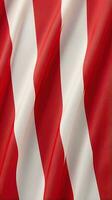 red and white striped fabric texture background. ai generated photo