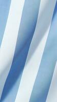 blue and white striped fabric texture background. ai generated photo