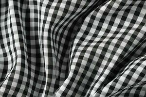 black and white striped fabric texture background. ai generated photo