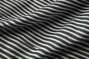 black and white striped fabric texture background. ai generated photo