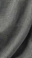 black and white striped fabric texture background. ai generated photo