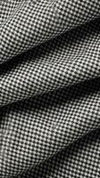 black and white striped fabric texture background. ai generated photo