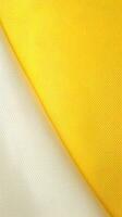 yellow and white striped fabric texture background. ai generated photo