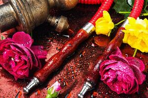 Hookah with rose tobacco photo