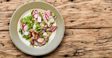 Salad of radish and green photo