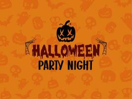 Halloween theme background equipped with illustrations of pumpkins and skulls vector