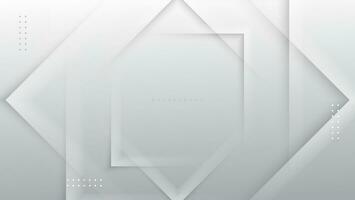 abstract white gray background with overlapping layered square. vector illustration