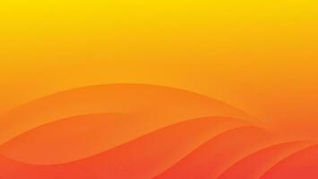 abstract orange yellow gradient background with overlapping wavy lines. vector illustration