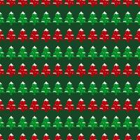 Seamless pattern with Christmas tree and snow background vector