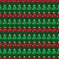 Seamless pattern with Christmas tree and snow background vector