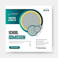 Kids Education Social Media Instagram Post Banner Template vector