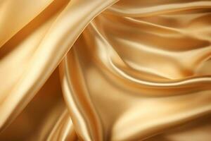 AI generated Golden Shiny silk surface texture photo