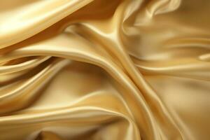 AI generated Golden Shiny silk surface texture photo