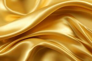 AI generated Golden Shiny silk surface texture photo