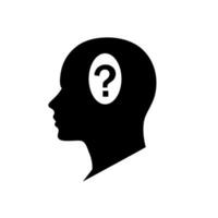 Man with question mark vector