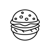 Delicious burger icon food beverages simple and modern concept design templates vector