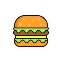 Delicious burger icon food beverages simple and modern concept design templates vector