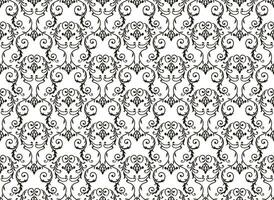Horizontally And Vertically Repeatable Vector Seamless Damask Vintage Pattern.