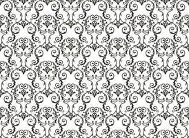 Horizontally And Vertically Repeatable Vector Seamless Damask Vintage Pattern.