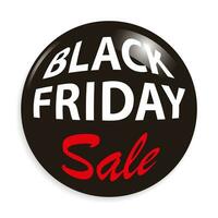 Black Friday Sale Vector Pin Badge Sign Isolated On A White Background.