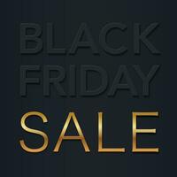 Black Friday Sales Vector 3D Logo On A Dark Background.