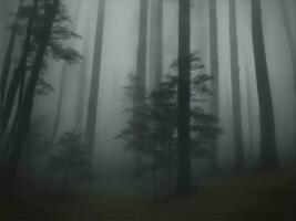 foggy forest atmosphere with a moody style photo
